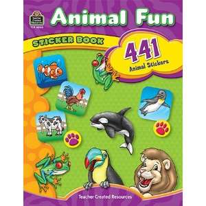  6 Pack TEACHER CREATED RESOURCES ANIMAL FUN STICKER BOOK 
