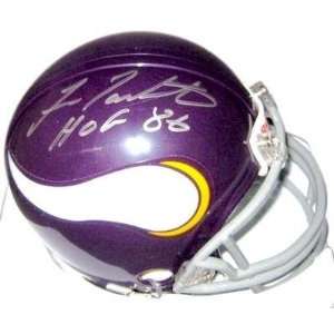 Signed Fran Tarkenton Mini Helmet   COA   Autographed NFL 