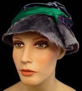 Vintage Hat Lavender Fur Felt Semi  Cloche 1950’S  