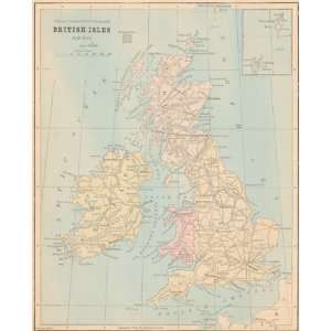  Colton 1878 Antique Map of the British Isles