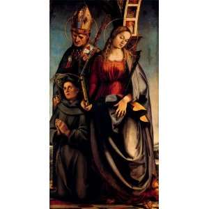 Hand Made Oil Reproduction   Luca Signorelli   32 x 62 inches   Saints 