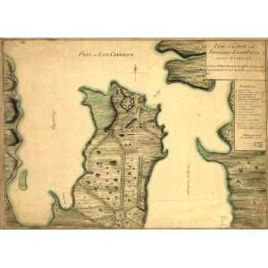  1759 map of Fortification, New York, Crown Point,