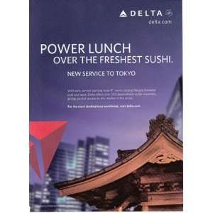  Print Ad 2009 Delta (Power Lunch) Delta Airlines Books