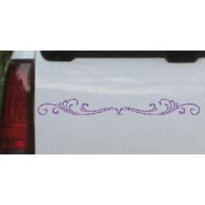 Wide Top Swirl Car Window Wall Laptop Decal Sticker    Purple 30in X 3 