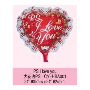  ps i love you shaped foil balloons Toys & Games
