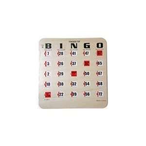  Bingo Shutter Cards 4 Ply Set of 10 Beige Toys & Games
