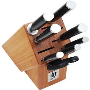 Shun Classic 9 Piece Kitchen Knife Bamboo Block Set  