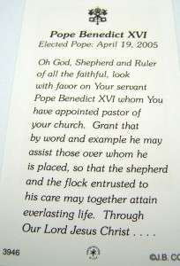 Lot 3 Paper Holy Cards Pope Benedict His Holiness XVI Bishop Of 