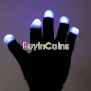 New Pair 7 Mode LED Magic Light Show Hand Finger Lighting Flashing 