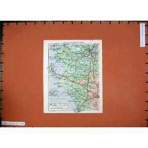  Colour Map France Nantes Les Sables DOlonne C1950