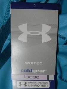 NWT WOMENS UNDER AMOUR LOOSE FIT COLD GEAR LOGO HOODIE SWEATSHIRT SZ 