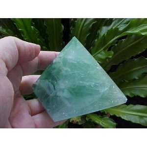   A3201 Gemqz Fluorite Carved Pyramid From China  