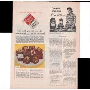  Carnation Evaporated Milk 5 Min Fudge Recipe 1960 Vintage 