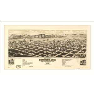Historic Gunnison, Colorado, c. 1882 (M) Panoramic Map Poster Print 