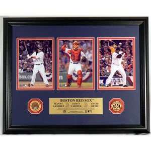 Boston Red Sox TRIO (Manny, Ortiz, Varitek) Gold & Infield Dirt Coin 