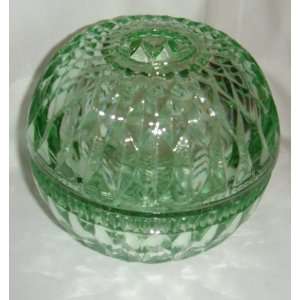  Mount Vernon pattern Candle Lamp in green glass 