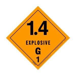  Explosive 1.4G Label, 4 X 4, HML 440, 500 Per Roll 
