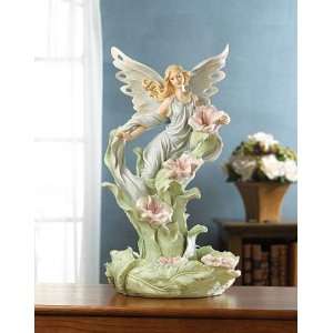 Fairy Maiden and Poppies Tabletop Fountain