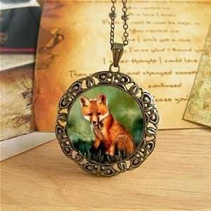  Lovely Hand Made Necklace Di Painting Fox 