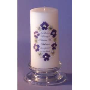    Queen Anne Purple Swarovski Crystal Memorial Candle