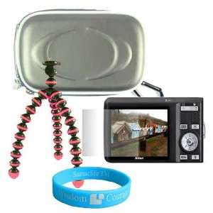  Hard Gray Camera Zip Case for Nikon Coolpix L6, L12, L14, L15 