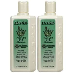 Jason Aloe Vera Shampoo, 84% Certified Organic, 16 oz, 2 ct (Quantity 
