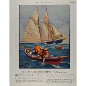   Gloucesterman Fishermen Gordon Grant   Original Print