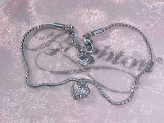   ~Diamond Heart~Anklet/Ankle Bracelet~Swarovski Crystals  