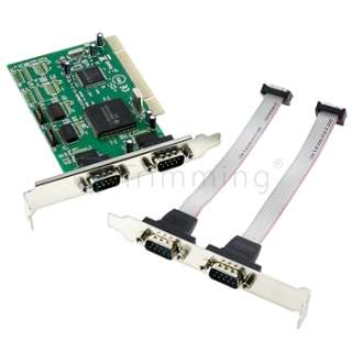 4x RS 232 DB9 COM Serial Ports I/O PCI Controller Card  