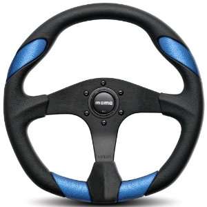  Momo QRK35BK0BU Quark Blue 350 mm Urethane Steering Wheel 