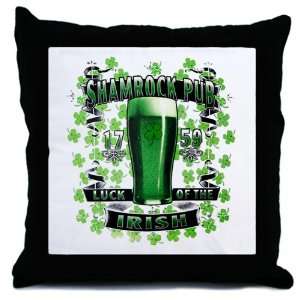 Throw Pillow Shamrock Pub Luck of the Irish 1759 St Patricks Day Four 