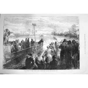    1875 University Boat Race Oxford Team Corney Reach