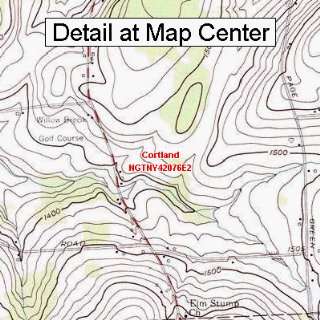   Topographic Quadrangle Map   Cortland, New York (Folded/Waterproof