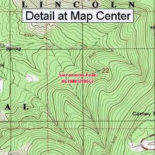  USGS Topographic Quadrangle Map   Sacramento Peak, New 