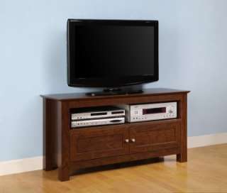 Brown Wood TV Stand / Console with Doors  