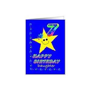  7th Birthday Star for Daughter Card Toys & Games