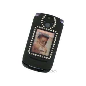  Rubberized Plastic Phone Cover Black For Motorola RAZR2 V8 