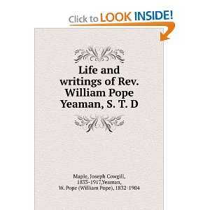   Pope Yeaman, S. T. D., Joseph Cowgill Yeaman, W. Pope; Maple Books