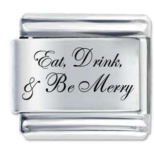  Eat Drink & Be Merry Gift Italian Charm Pugster Jewelry