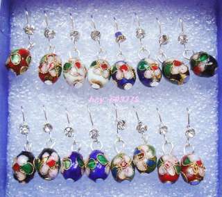 Wholesale 8Pairs Lovely New Party Cloisonne Earrings  