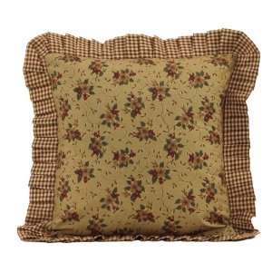  Winslet 16 Fabric Checked Border Floral Pillow