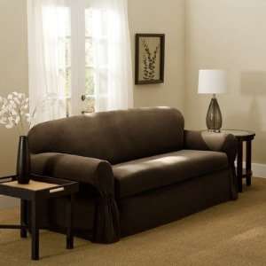   4100211Choc Carter Stretch Separate Seat Sofa Slipcover in Chocolate