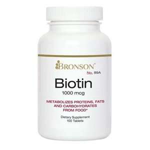  Nutritional Supplement Biotin 1000 mcg 100 Tablets for 