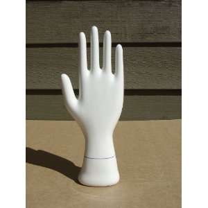  Vintage White Porcelain Mannequin Jewelry Ring Stand Hand 