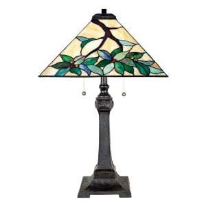  Quoizel Crestwood Tiffany 2 Light Table Lamp