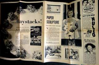 1952 vintage PAPER TOY PATTERN CRAFT SCULPTURE schwarz  