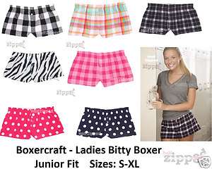   Ladies Bitty Boxer Cotton Flannel Boxers F40 S XL NEW  