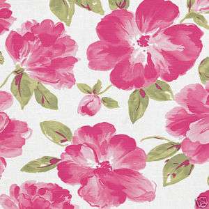 Cotton Covering Curtain Fabric Shabby Chic Floral Pink  