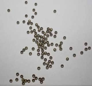 100 Round Smooth Brass Beads 2.4 mm Craft Make Jewelry  