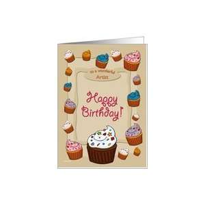  Happy Birthday Cupcakes   for Artist Card Health 